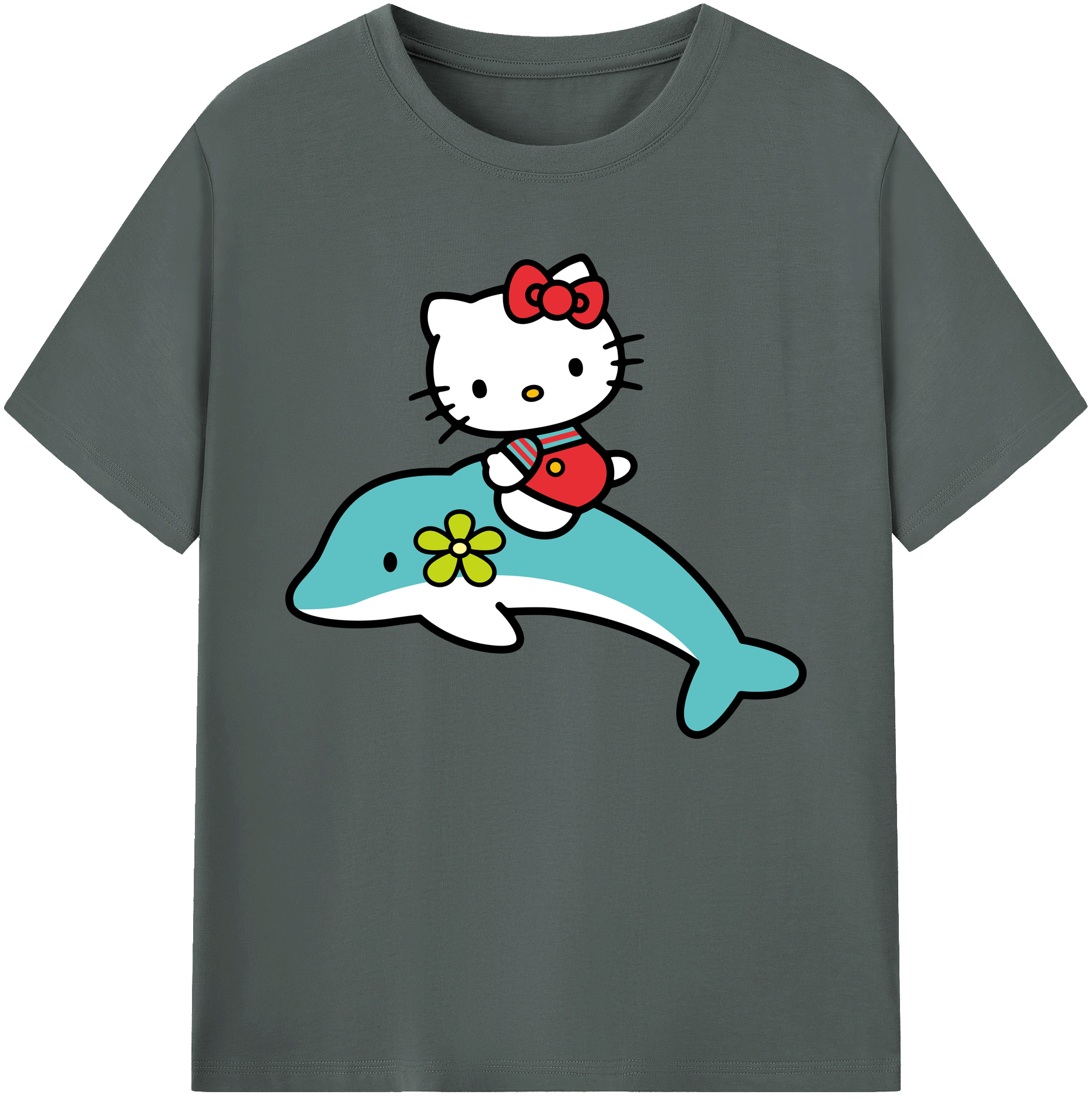 （画像用） Hello Kitty ハローキティ 綿100％ メンズ半袖Tシャツ｜肌触りやわらか＆通気性